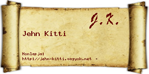 Jehn Kitti névjegykártya