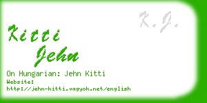 kitti jehn business card